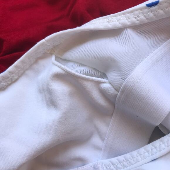 Fabletics Polka Dot Ryan Midi Sports Bra Top Ruched Sides Women's Size Medium - Picture 8 of 8